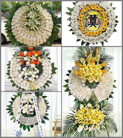 山东泰安岱岳区下港镇马蹄峪村花圈速递